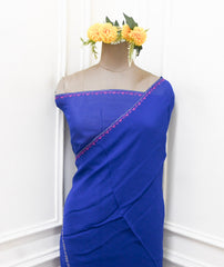 Organza Royal Blue Unstitched Suit