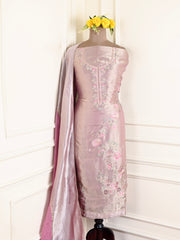 Giraffe Shimmer Mauve Unstitched Suit