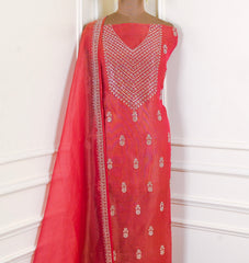 Shimmer Red Unstitched Suit