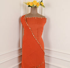 Shimmer Orange Unstitched Suit