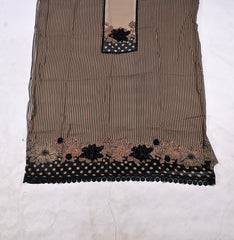Georgette Black Unstitched Suit