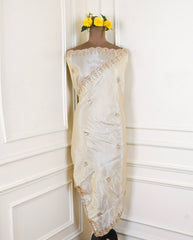 Shimmer Beige Unstitched Suit