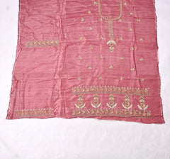 Khadi Onion Pink Unstitched Suit