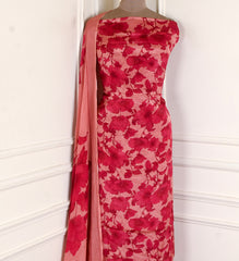 Chinon Peach Unstitched Suit