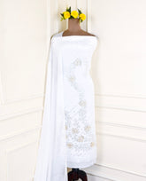 Crepe White Unstitched Suit