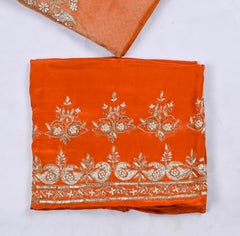 Shimmer Orange Unstitched Suit