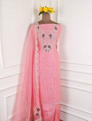 Shimmer Pink Unstitched Suit