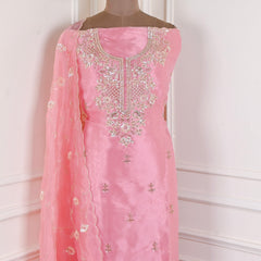 Glass Pink Unstitched Suit