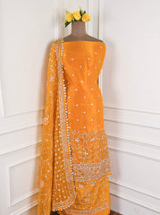 Glass Shimmer Yellow Unstitched Suit