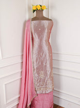 Giraffe Shimmer Pink Unstitched Suit