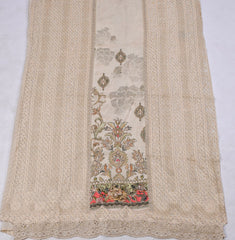 Georgette Beige Unstitched Suit