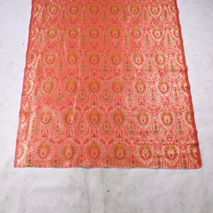 Banarasi Silk Pink Unstitched Suit