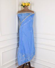 Crepe Sky Blue Lehenga Suit