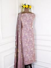 Muslin Dusky Pink Unstitched Suit