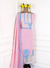Mul Cotton Pink Unstitched Suit