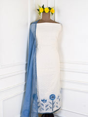 Mul Cotton Off-White Unstitched Suit