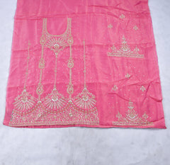 Shimmer Pink Unstitched Lehenga Suit