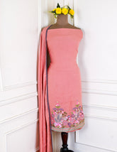 Mul Cotton Peach Unstitched Suit