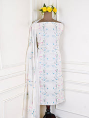Cotton Blue Unstitched Suit