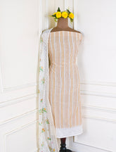 Chanderi Silk Yellow Mustard Unstitched Suit