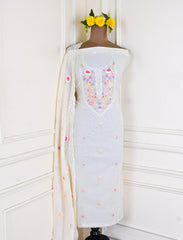 Mul Cotton Off-White Unstitched Suit