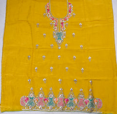 Shimmer Yellow Unstitched Suit