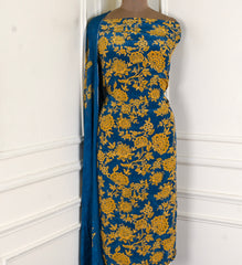 Crepe Blue Unstitched Suit