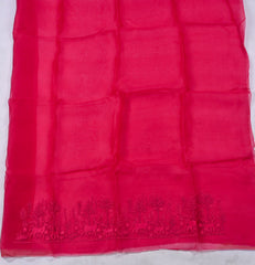 Organza Magenta Unstitched Suit