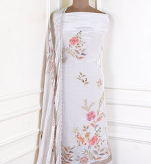 Crepe Cream Unstitched Suit