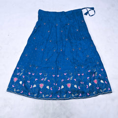 Crepe Blue Peplum Lehenga Suit