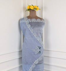 Shimmer Blue Unstitched Suit