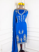 Gavadin Silk Blue Unstitched Suit