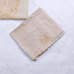 Organza Off-White Unstitched Suit
