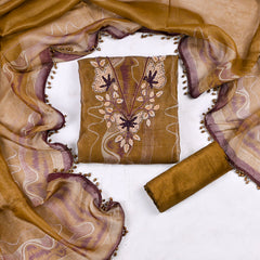 Burberry Mehandi Unstitched Suit