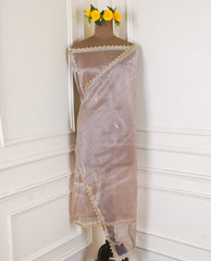 Glass Shimmer Grey Unstitched Suit