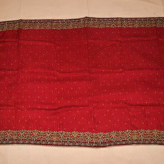 Organza Maroon Unstitched Suit