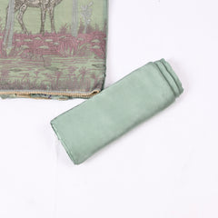 Organza Pista Green Unstitched Suit