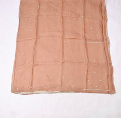 Twill Organza Beige Unstitched Suit