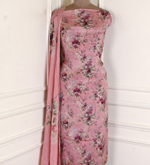 Chinon Pastel Pink Unstitched Suit