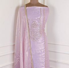 Sasha Silk Lavender Unstitched Suit