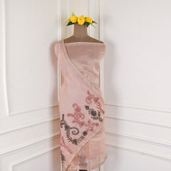 Crush Shimmer Peach Unstitched Suit