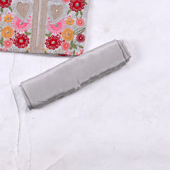 Organza Grey Unstitched Suit
