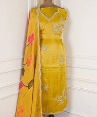 Shimmer Yellow Unstitched Suit