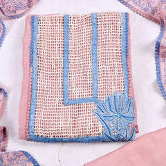 Mul Cotton Pink Unstitched Suit