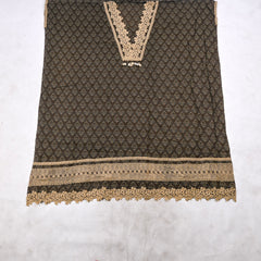 Cotton Black Unstitched Suit
