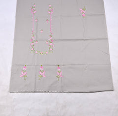Self-Cotton Grey Unstitched Suit