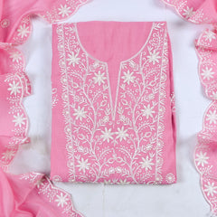 Mul Cotton pink Unstitched Suit
