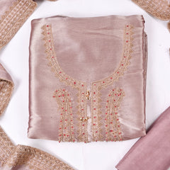 Giraffe Silk Light Pink Unstitched Suit