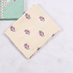 Organza Pista Green Unstitched Suit