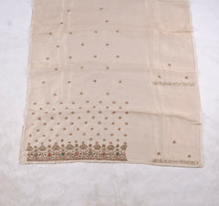 Tissue Ivory Unstitched Lehenga Suit